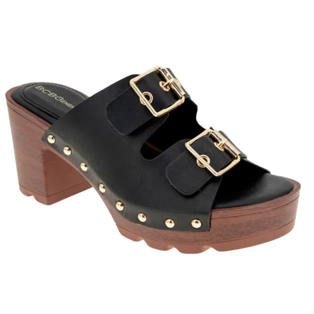 BCBGeneration Women’s Yolanda Peep Toe Clogs in the Size 9
